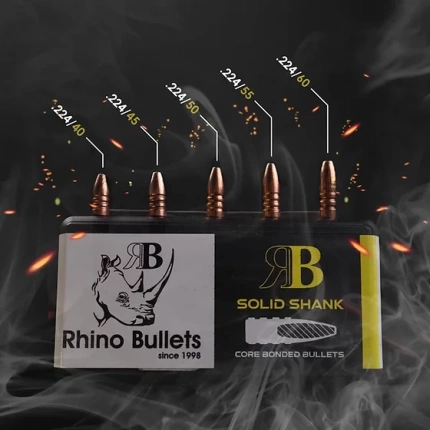Rhino Bullets 224 Solid Shank (100 Units)
