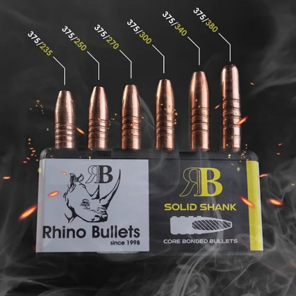 Rhino Bullets 375 Solid Shank (25 Units)